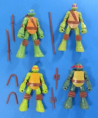 Teenage Mutant Ninja Turtles 4x Sprukits Model Kit 4″ Figures Set TMNT Complete