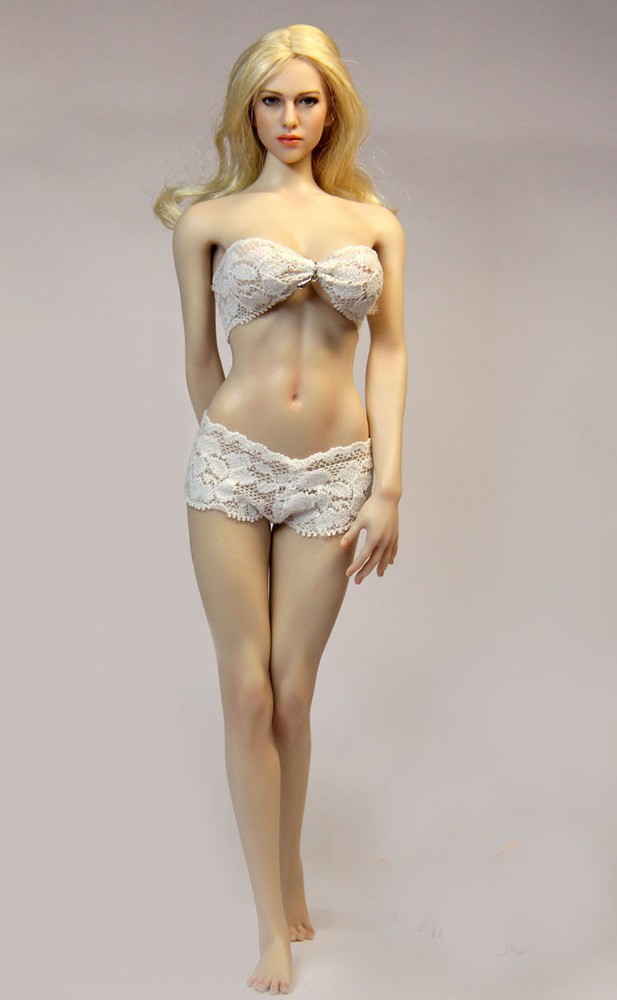 12″ TBLeague Female Girl Doll 1/6 Wheat Seamless Body With Blond Hair Head Scupt