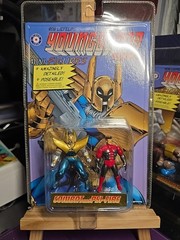 PLACO TOYS ROB LIEFELD YOUNGBLOOD MINI FIGURES BADROCK PHOTON SHAFT COMBAT 1995.