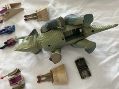 Vintage 1988 Tyco Dino-Riders RARE Triceratops Hammerhead Sidewinder LOT