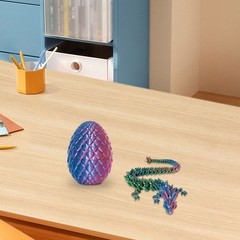 3D Printed Dragon Egg with Dragon Full Articulated Dragon Modle JQ