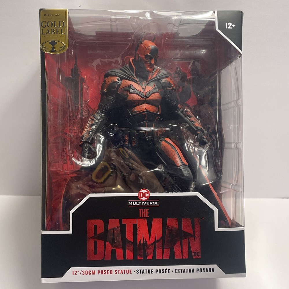 Batman GOLD LABEL COLLECTION Red Black 12″ Posed Statue DC Multiverse BRAND NEW