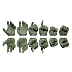 1/10 Scale Hands: Leather Gloved (Multiple Color Options)