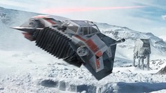 BUNDLE: Star Wars AT-AT Walker Model with Rebel Snowspeeder and tow cable!