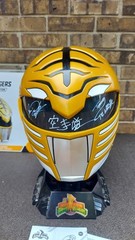 White Ranger Helmet SIGNED Jason David Frank Power Rangers Lightning Collection