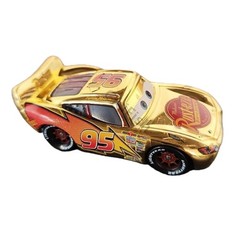 Disney Pixar Cars Cars1 Gold Metallic Lightning Mcqueen 1:55 Diecast Model Gifts