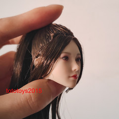 1/6 Beauty Female Head Sculpt with Movable Eyes for 12″ Action Figure Body Toy