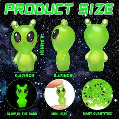 50 Pcs Mini Resin Alien Figures Glow in The Dark Tiny Aliens Figurine to Hide…