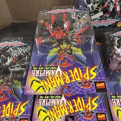 COMPLETE SET VAMPIRE WARS ACTION FIGURE LOT SPIDER-MAN BLADE MORBIUS NEW TOY BIZ