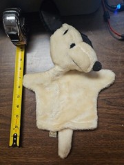 Vintage 1968 SNOOPY Plush Hand Puppet Peanuts golf cover United Syndicate Dirty