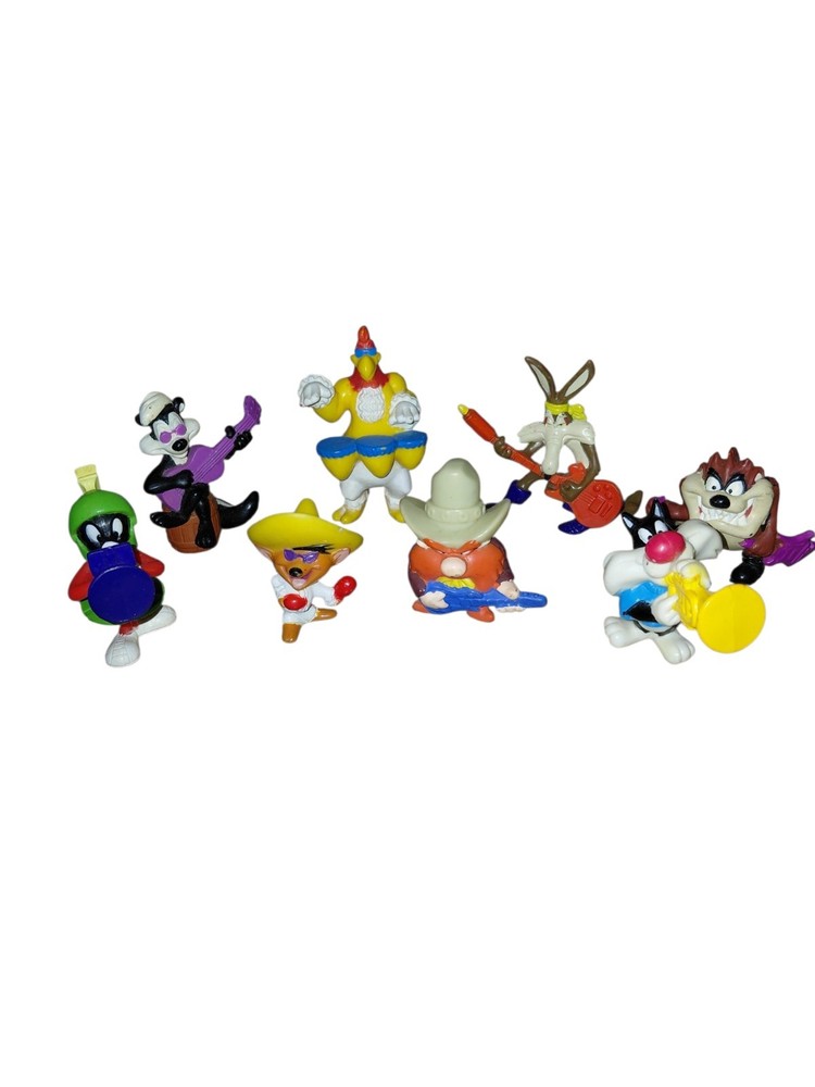 VTG 1994 Warner Bros Looney Tunes Rock Band PVC Figure Lot Pepsi Promo Lot of 8