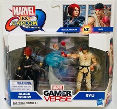 NIB Hasbro Marvel Gamerverse vs. Capcom Black Widow vs. Ryu 2-Pack Toy Set