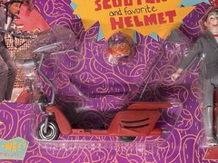 NEW SEALED IN PACKAGE PEE-WEE HERMAN WITH HIS FAMOUS SCOOTER AND FAVORITE HELMET