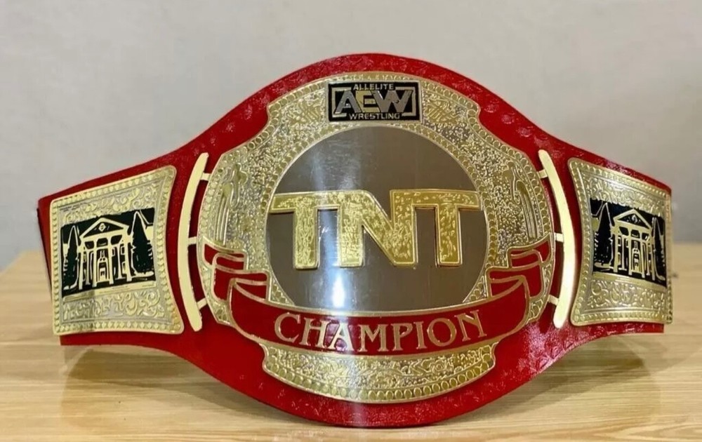 AEW TNT CHAMPIONSHIP TITLE BELT CHRISTIAN CAGE BELT WRESTLING NOVELTY BELT