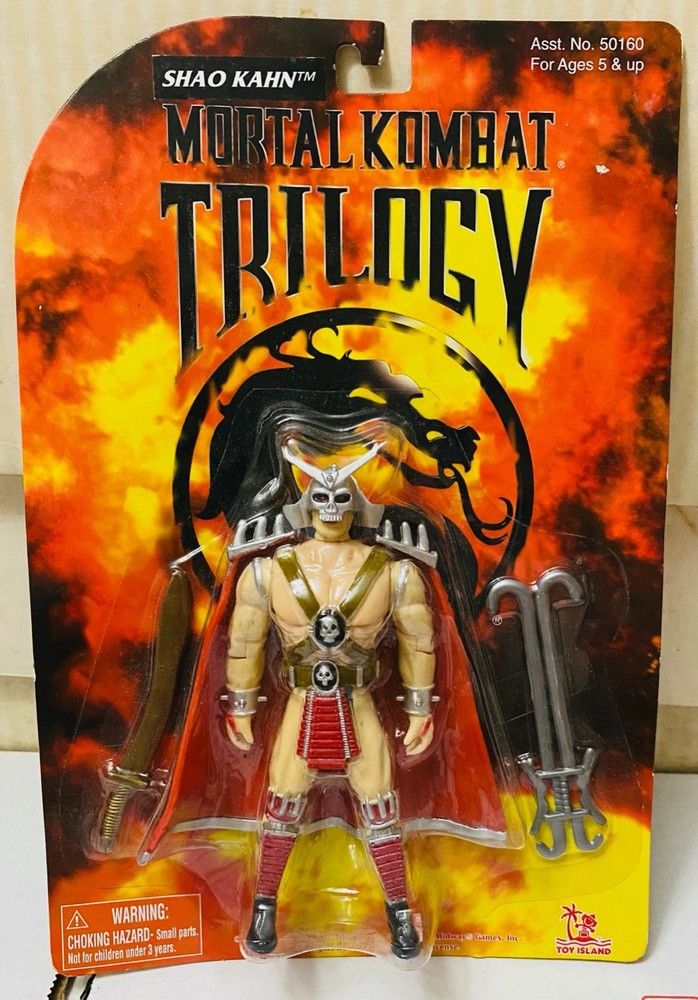 Toy Island 1994 Mortal Kombat Trilogy Shao Kahn original MOC sealed nice