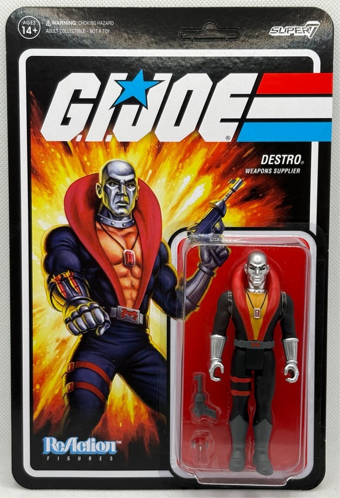 *NEW* Super7 ReAction G.I. Joe DESTRO 3.75″ Action Figure (L3)