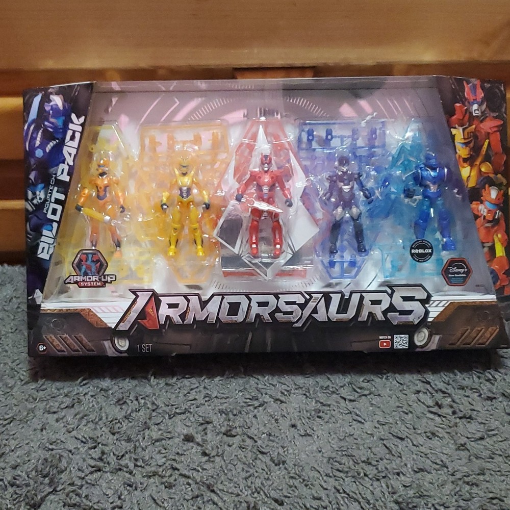 Roblox Armorsaurs Aquatech Pilot Pack Dinosaur Action Figure Set Ages 6+