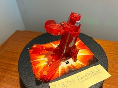 Bakugan DX Zukanator Translucent Red & Silver 200G