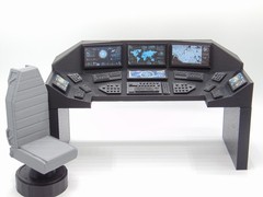Custom 1:12 Scale Computer Operator Control Station Diorama Prop Set 6″ GI JOE