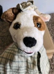 Vintage Wishbone Dog Plush 12″ PBS Jack Russell Terrier w/ Hat Cape Costume 1996