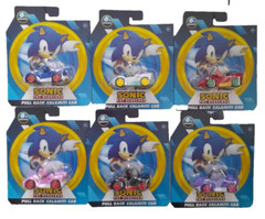 SONIC THE HEDGEHOG 2025 UK EXCLUSIVE SET OF 6 7cm PULL-BACK CARS By KHADOU NEW!