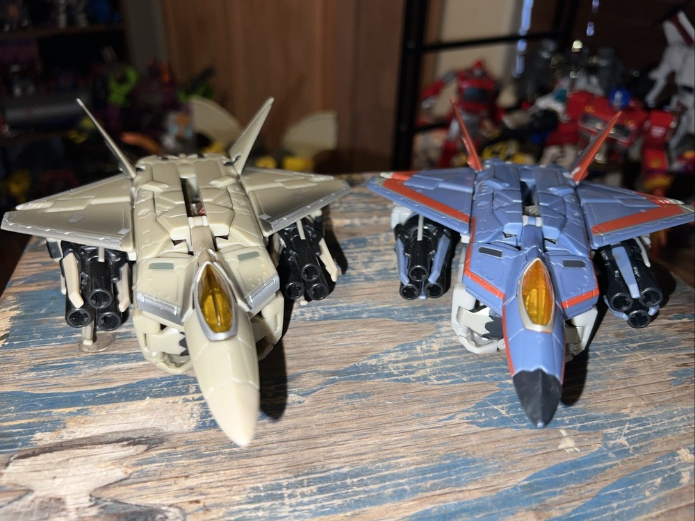 Transformers Movie Voyager Class Thundercracker And Starscream F22 Jet Alt Mode