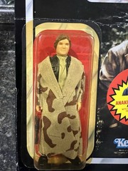 VINTAGE KENNER STAR WARS 1983 ROTJ HAN SOLO TRENCH COAT MOC 77-A BACK UNPUNCHED