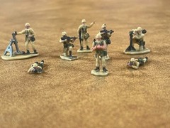 Galoob Micro Machines Military Figures Army Men Soldiers Tan Lot of 8 Unique