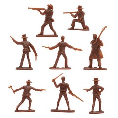Alamo Plastic Army Men 37 Piece Texas vs Mexico Soldier Figure Set