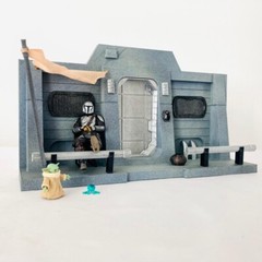 Mando’s Nevarro House Clan Mudhorn Cabin for 3.75in (1:18) Figure Diorama