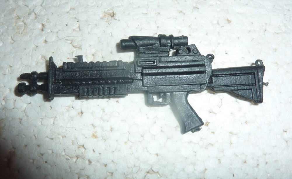 Vintage Black Plastic Action Figure Accessory Assault Rifle Gun S-60