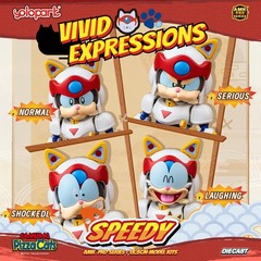 YOLOPARK 2 Pack Samurai Pizza Cats Speedy: Two Figures in One White and Red