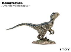 ITOY Juvenile Velociraptor Figure with Base Collections Dinosaur Model Gift Toys