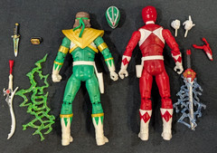 Power Ranger Lightning Collection Mighty Morphin Red Ranger and Green Ranger