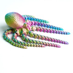 10.6inch 3D Printed Octopus Model,Articulated Animals Figure,Toys Home Decor