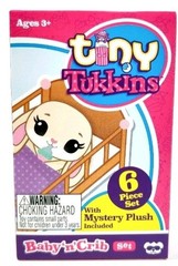 Tiny Tukkins Mystery Plush Mini Baby & Crib Lot Of 4