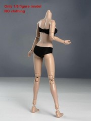 1/6 Scale Pale Skin Flexible Female Figure Body