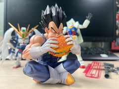 Dragon Ball Goku Vegeta Burger Figure GK Anime Statue Collectible Desk Decor