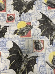 Vintage Batman 1991 DC Comics Silk Trim Penguin Batmobile Blanket 7 1/4’ X 5 3/4