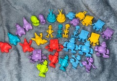 Spongebob Squarepants Tiny Mights Mites Culturefly Lot Of 34 Red Gold Green Blue