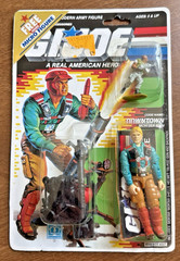 VINTAGE HASBRO GI JOE 1988 DOWNTOWN MOC W/ ROADBLOCK V2 MICRO FIGURE