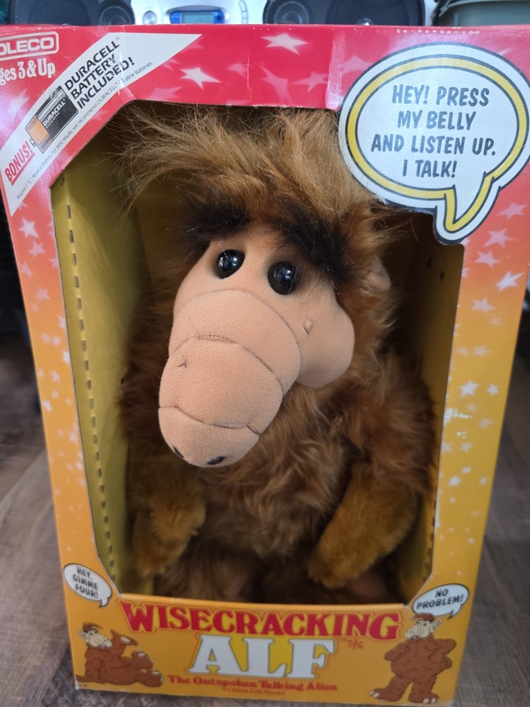 Coleco 1986 Vintage Wisecracking Alf With Box *Missing Voice Box*