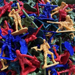 Nostalgic Plastic Soldier Model Toys Military Sandbox Set Model Boy Puzzle Toys