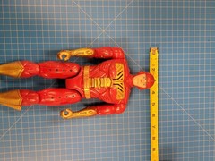 Vintage Red Gold Action Figure Toy Robot Style 12 Inch Tall Collectible