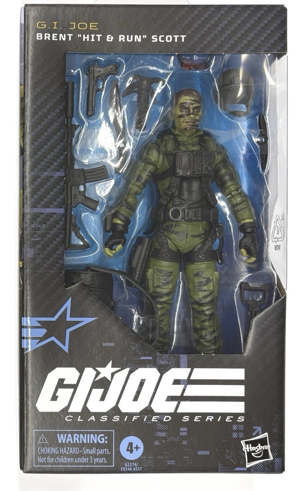 G.I. Joe Classified Series #188 Brent “Hit & Run” Scott 6″ Action Figure In Hand