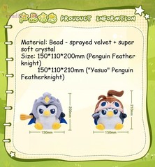 Teamfight Tactics Penguin Featherknight Sitting Plush Doll Peripherals,Ornament