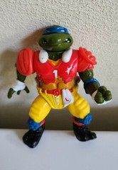 Vintage 1991 TMNT Teenage Mutant Ninja Turtle Leonardo Football Player Figure
