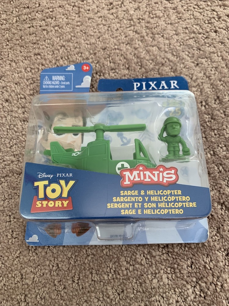 2019-Disney Pixar Toy Story Minis-Sarge & Helicopter, NEW