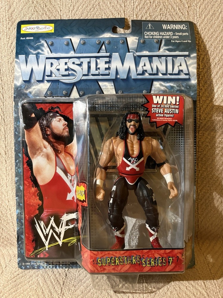 1998 Jakks WWF WWE Wrestlemania XV (15) X-Pac Superstars Series 7 Figure NOC