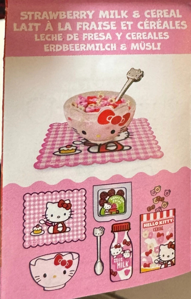 NEW RELEASE MGA Miniverse Make it Mini food HELLO KITTY STRAWBERRY MILK & CEREAL
